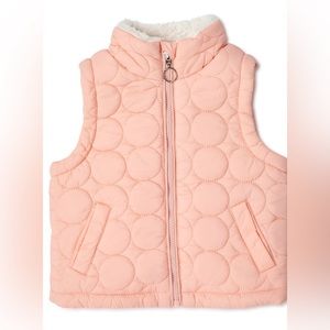 Urban Republic Pink Quilted Vest with Faux Sherpa Size 24 Months NWT